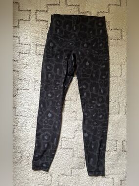 Lululemon Align High Rise Leggings size 8 Leopard Black Multi